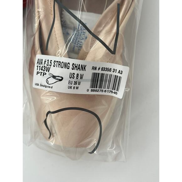 CAPEZIO "Ava" #3.5 Strong Shank Pointe Shoe (US 8 Wide) NWT - Picture 4 of 9